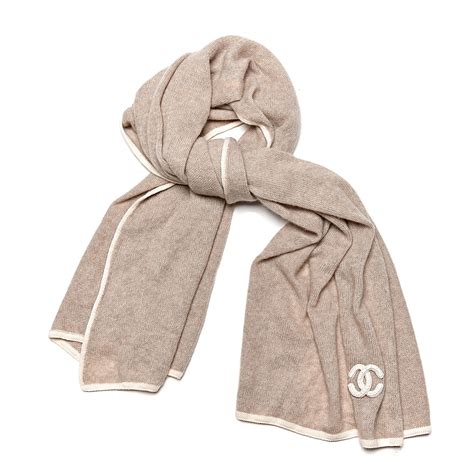 chanel scarf beige|beige CHANEL Women Scarves .